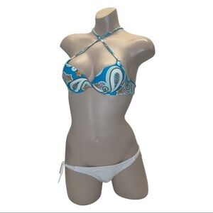 Recco brazilian floral print bikini set NWT